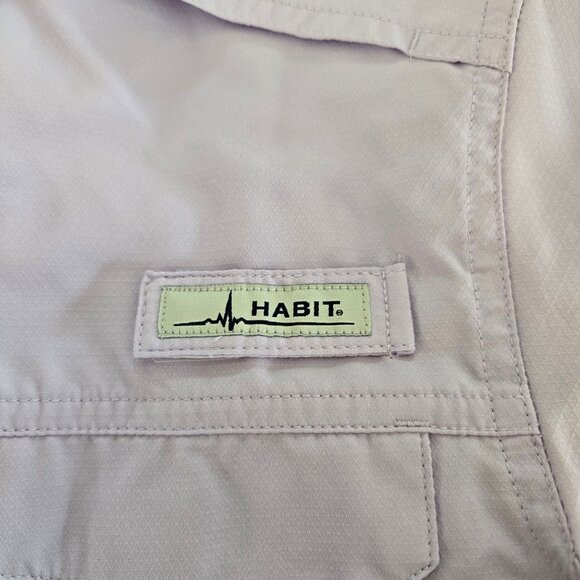 Habit Westerlake Fishing Shirt Solar-Factor UPF 40+ Short-Sleeve Large Purple - Picture 4 of 10